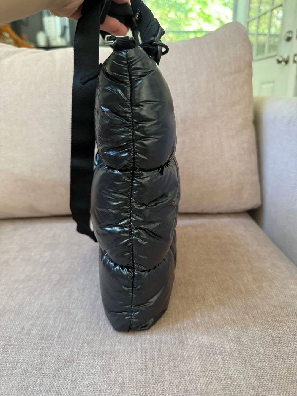 iSkin Black Quilted IPad Carrier Crossbody Bag